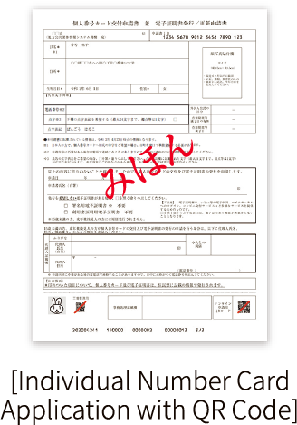 Individual Number Card Application with QR Code