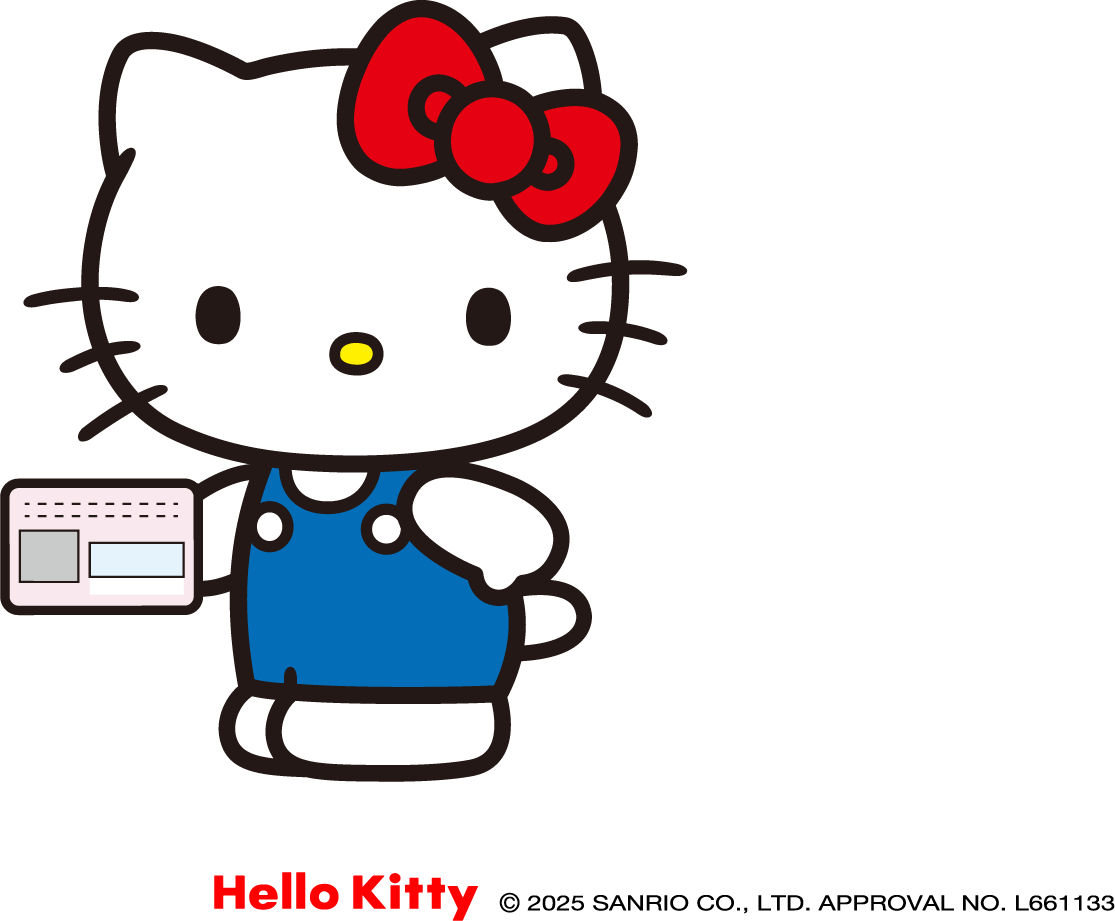 キティちゃんイラスト Hello Kitty © 2025 SANRIO CO., LTD. APPROVAL NO. L652755